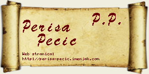 Periša Pecić vizit kartica